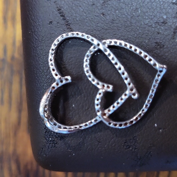 14 KT WHITE GOLD 1 CARAT OF  DIAMONDS. HEART PENDANT. - Picture 2 of 3